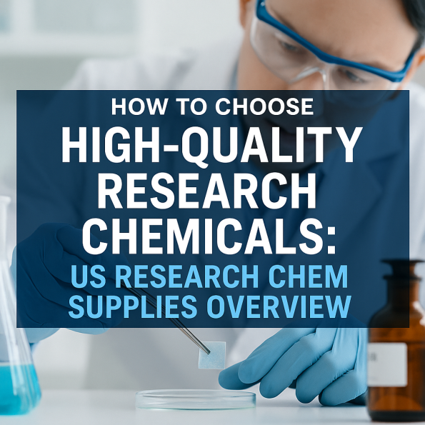 Laboratory scientist analyzing quality research chemicals in a controlled environment.